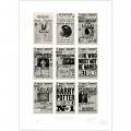 "Compilación del Diario El Profeta" - Afiche por MinaLima con periódicos de Harry Potter en el cine "Compilación del Diario El Profeta" - Afiche por MinaLima con periódicos de Harry Potter en el cine